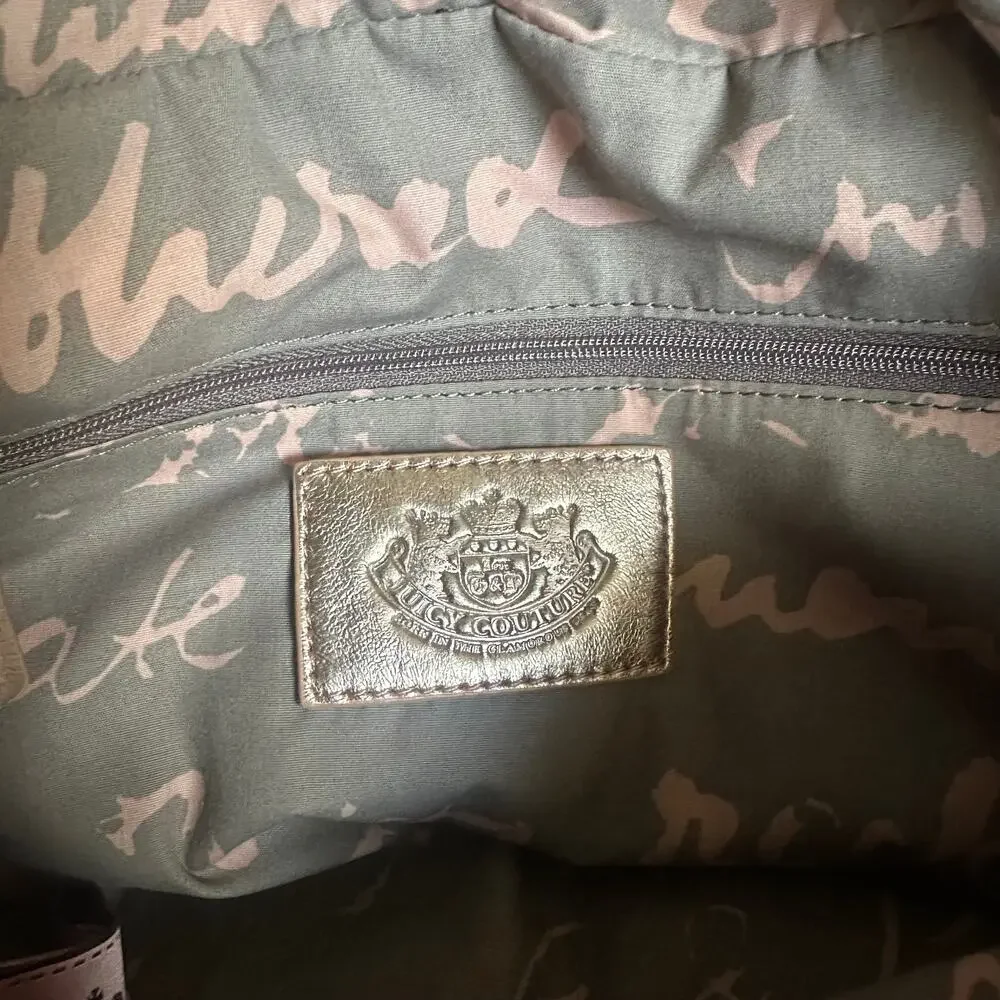Vintage Y2K Juicy Couture Pink Velour Bowler Bag
